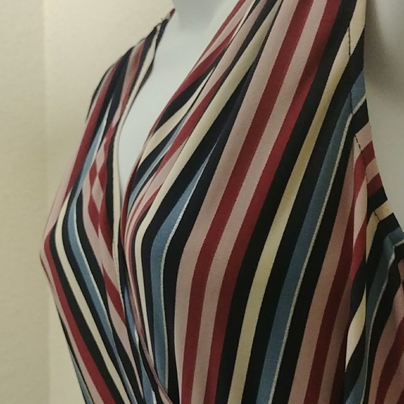 Anthropologie- Donna Morgan Striped Jumpsuit - Picture 8 of 16
